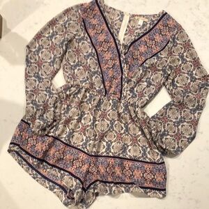 Miami Red White and Blue Patterned Romper